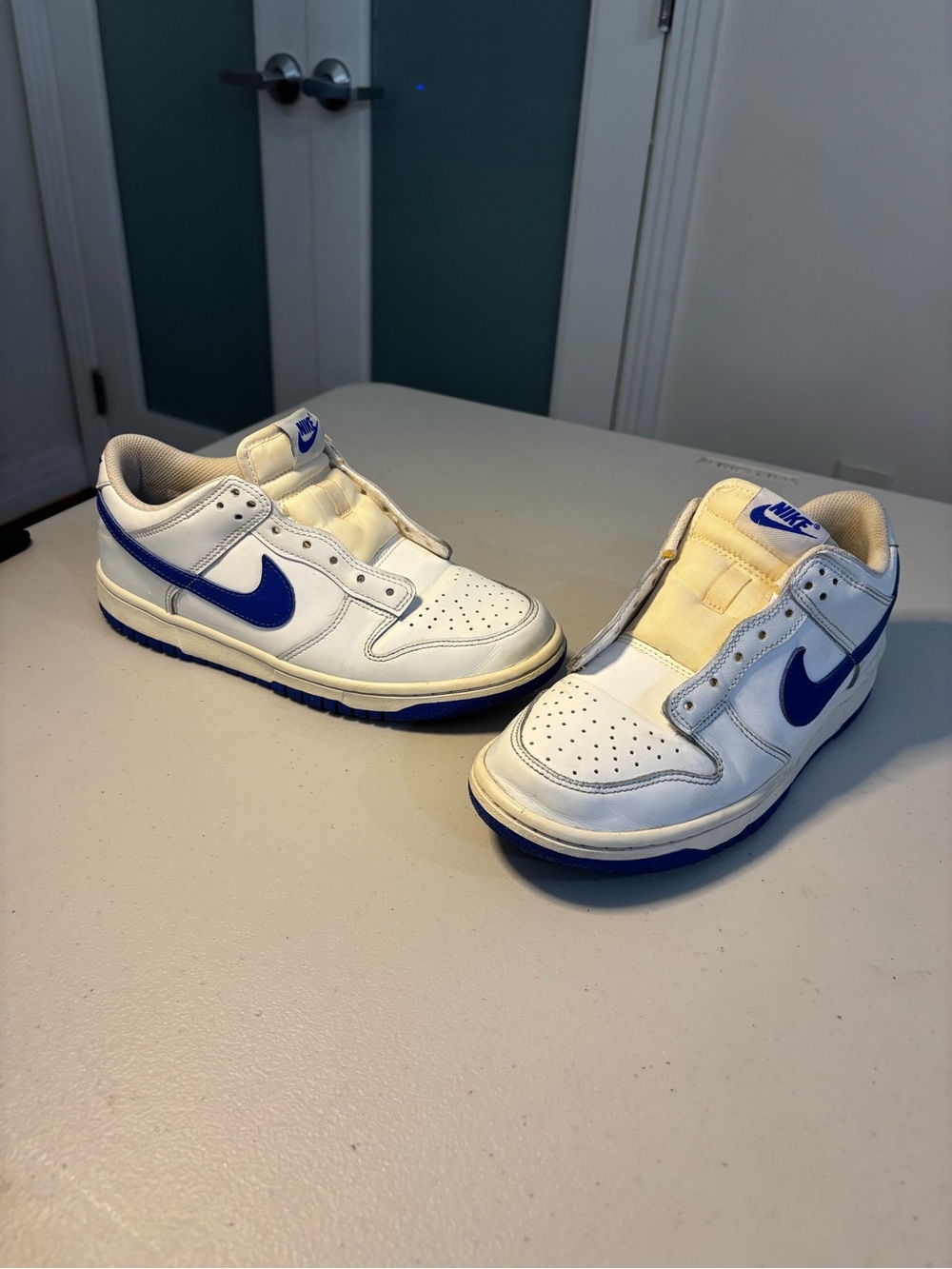 Nike Dunk Low White Game Royal Blue Youth Size 6Y Boys Girls Sneakers